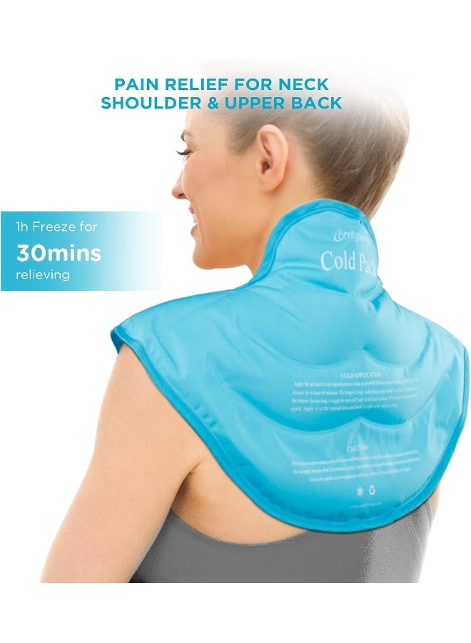 Comfytemp Ice Pack for Neck Shoulders, FSA HSA Approved, Large Gel Neck Shoulder Ice Pack, Reusable Cold Neck Ice Pack Wrap for Upper Back Pain Relief, Cold Compress Therapy for Rotator Cuff Injuries - Image 2